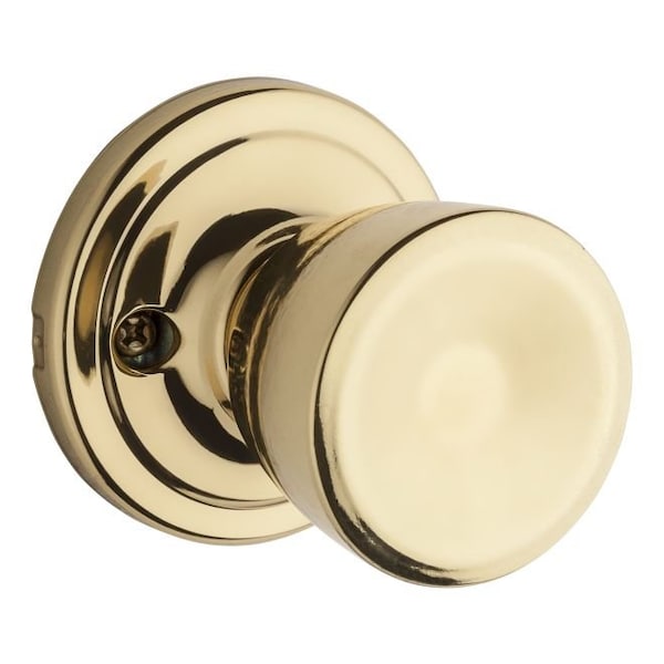Abbey Knob Interior Dummy Handleset Trim, Bright Polished Brass
